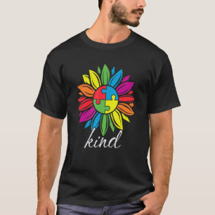 bunt Puzzleteile Autismus Bewusstsein Frieden Auti T-Shirt