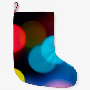 bunt (roter Himmel arktisch und gelb) verschwommen Kleiner Weihnachtsstrumpf
