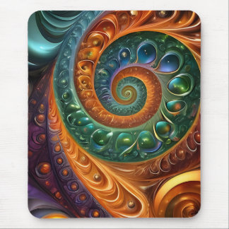 bunt und modern, design in Spiralenform Mousepad