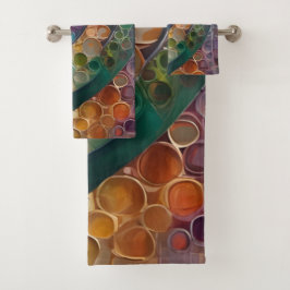 bunt und modern, ein schönes Handtuchset Badhandtuch Set