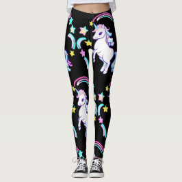 bunt Unicorn Regenbogenballonmuster für sie Leggings