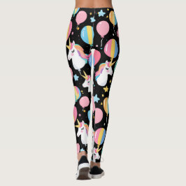 bunt Unicorn Regenbogenballonmuster für sie Leggings