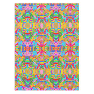 bunt verrücktes Muster moderne Kunst hippy Tischdecke