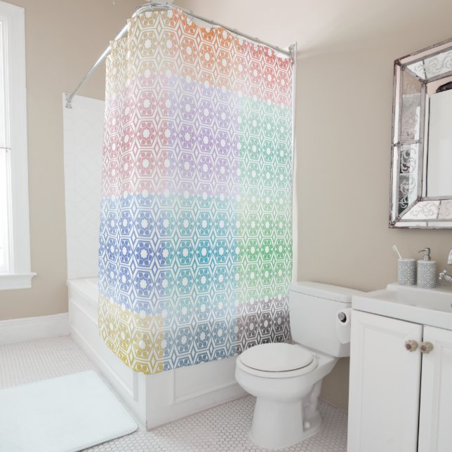 Bunt Vorhang für die Dusche (Beispiel)
