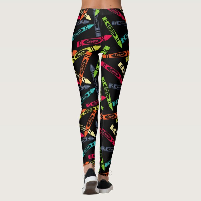 Buntbarsche auf schwarzen, Niedlichen Leggings von (Rückseite)