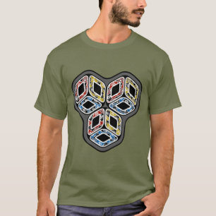 Bunte 3-D Würfel T-Shirt