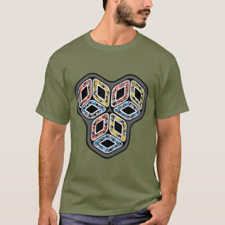 Bunte 3-D Würfel T-Shirt