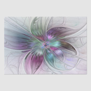 Bunte abstrakte Blumen moderne florale Fractal-Kun Seidenpapier