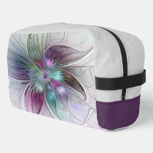 Bunte abstrakte Blumen moderne florale Fractal-Kun Waschbeutel
