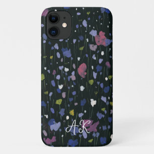 Bunte abstrakte Blumenkunst Ihr Name Monogramm Case-Mate iPhone Hülle