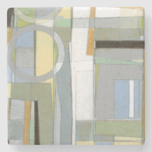 Bunte abstrakte geometrische Formen Steinuntersetzer