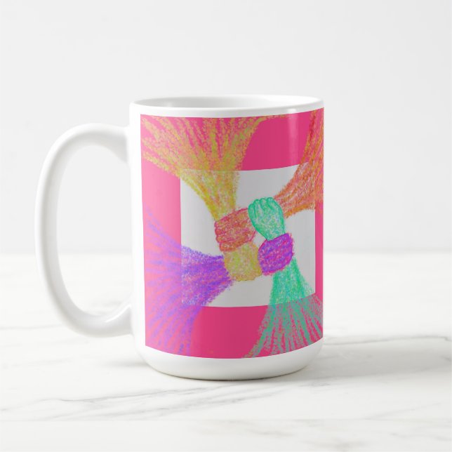 Bunte Abstrakte Kaffeetasse (Links)