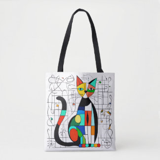Bunte abstrakte Katzenkunst Kubistisch Kubismus
