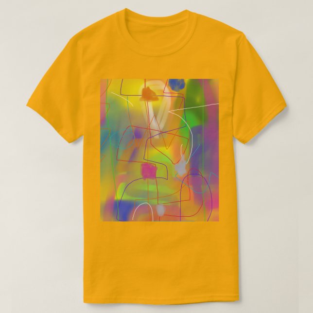 Bunte abstrakte Kunst 2 T-Shirt (Design vorne)
