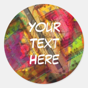 Bunte abstrakte Kunst-Aufkleber Runder Aufkleber