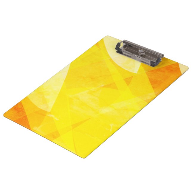 Bunte abstrakte Kunst, bunte Formen Klemmbrett (Schrägansicht)