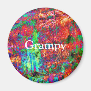 Bunte abstrakte Kunst Grampy Magnet
