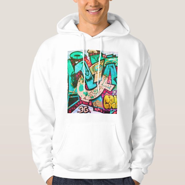 Bunte abstrakte Kunst Hoodie (Vorderseite)
