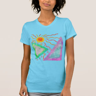 Bunte abstrakte Kunst zum Tragen T-Shirt
