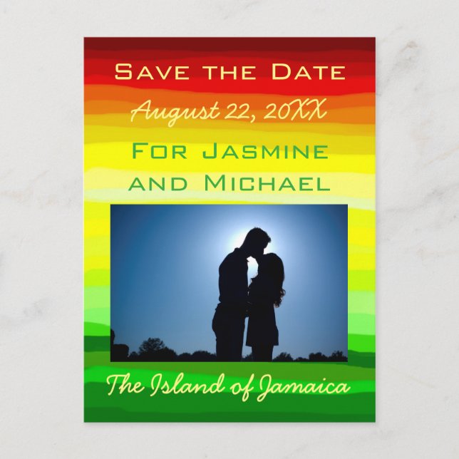 Bunte abstrakte Landschaft - retten Sie Ankündigungspostkarte (Vorderseite)