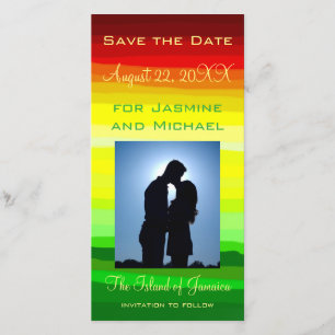 Bunte abstrakte Landschaft - Save the Date