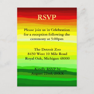 Bunte abstrakte Landschaft - UAWG Postkarte