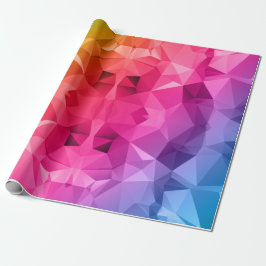 Bunte abstrakte polygonale/niedrig Polykunst Geschenkpapier