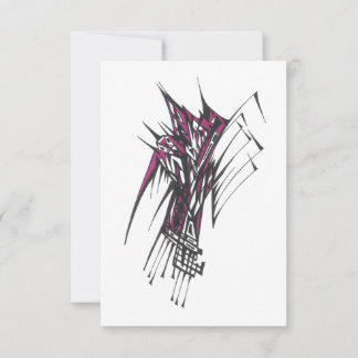 Bunte abstrakte Stammes-Tattoo-Kunst bewachen Dankeskarte