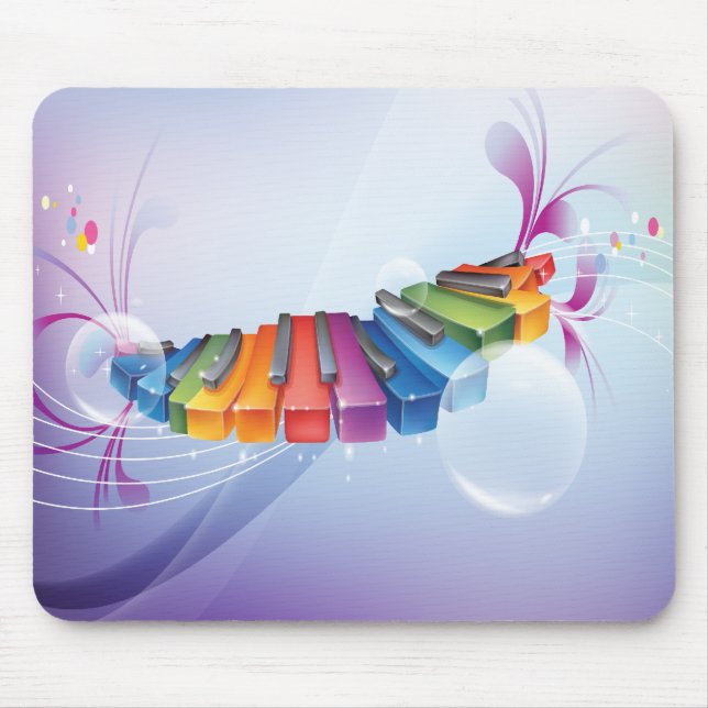 Bunte abstrakte Tastatur Mousepad (Vorne)