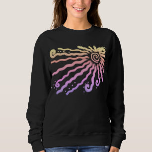Bunte abstrakte tragbare Kunst Sweatshirt