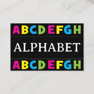 Bunte Alphabet-Buchstaben-Lehrerin Visitenkarte