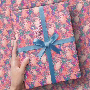 bunte antike Santa-Claus-Muster Weihnachten Geschenkpapier