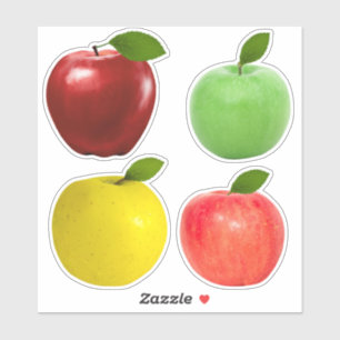 Bunte Apfelfrüchte Aufkleber