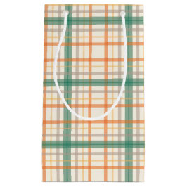 Bunte aquamarine karierte Muster-Geschenk-Tasche Kleine Geschenktüte