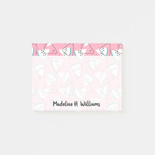 Bunte Aquarell-Wassermelonen Post-it Klebezettel