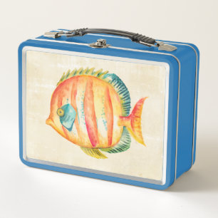 Bunte Aquarium-Fische Metall Lunch Box