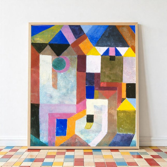 Bunte Architektur von Paul Klee, Abstrakte Kunst Poster (Von Creator hochgeladen)