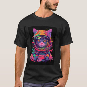 Bunte Astronaut Katze 1 T-Shirt