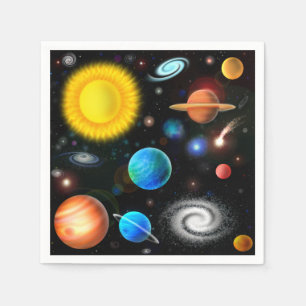 Bunte Astronomie-Raum-Cocktail-Servietten Serviette