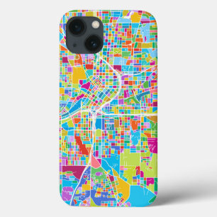 Bunte Atlanta-Karte iPhone 13 Hülle