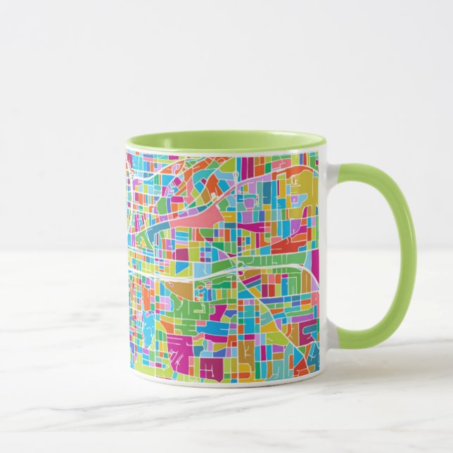 Bunte Atlanta-Karte Tasse (Rechts)