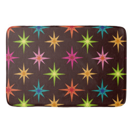 Bunte atomare Sternexplosionen der Funky Mid Centu Badematte