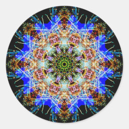 Bunte ausführliche Mandala Runder Aufkleber