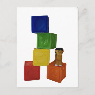 bunte Babyspielblöcke Postkarte