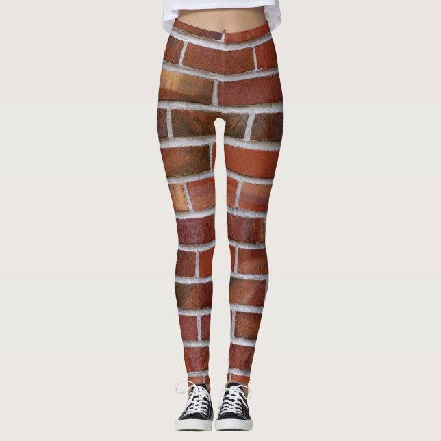 BUNTE BACKSTEINMAUER LEGGINGS (Vorderseite)