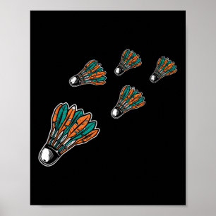 Bunte Badminton-Flugfeder Für Badminton-Spieler Mi Poster