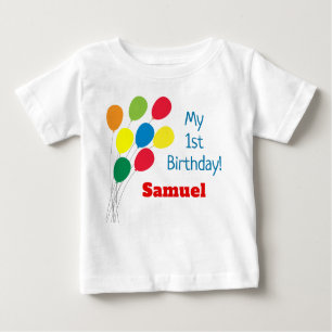 Bunte Ballone   mein erster Geburtstag Baby T-shirt