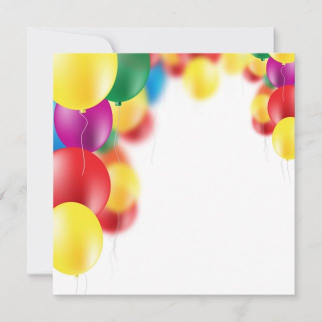 Bunte Ballons im Hintergrund (Vorderseite)