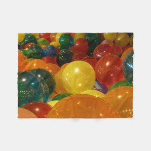 Bunte Ballons Party Design Fleecedecke