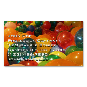Bunte Ballons Party Design Magnetische Visitenkarte